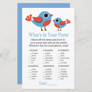 Oiseau Qu'y a-t-il dans votre baby shower de jeu à