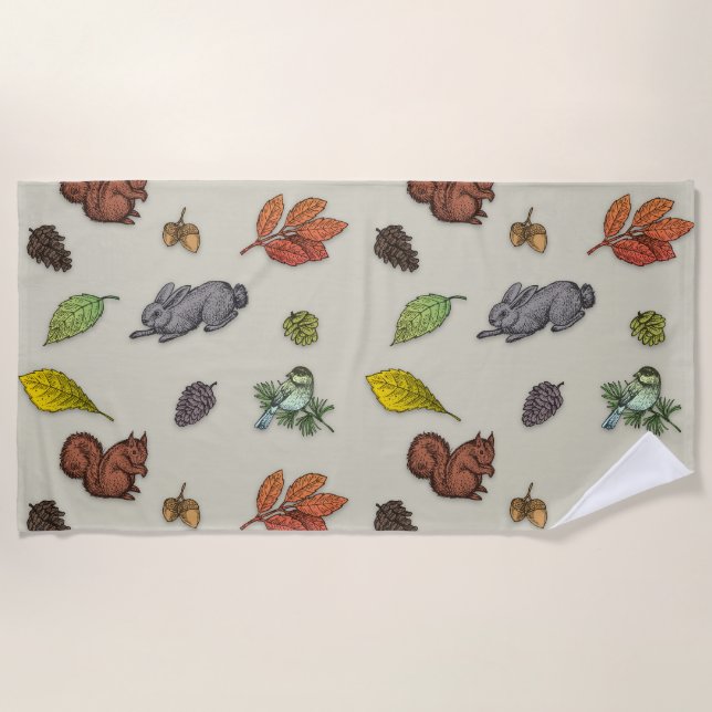 Oiseau rouge moderne | Serviette de plage (Devant)