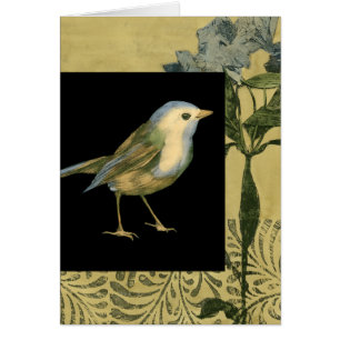 Oiseau sur l'arrière - plan noir et vintage