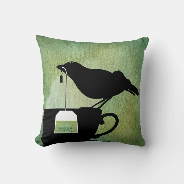 Oiseau sur un coussin de tasse de thé (Recto)