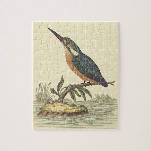 Oiseau sur une branche, Vintage Look Jigsaw Puzzle (Vertical)