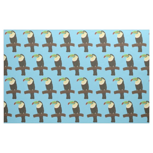 Oiseau Toucan coloré sur tissu de branche (Fat Quarter)
