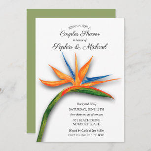 Oiseau tropical des couples de paradis Invitations