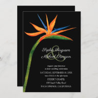 Oiseau tropical du Paradis Invitations de mariage