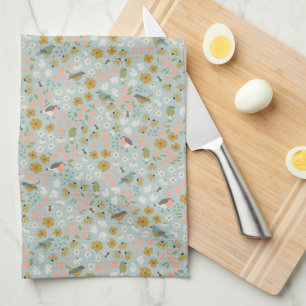 Oiseaux Abeilles et fleurs Serviettes de cuisine