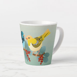 Oiseaux Art Latte Mug pour les amoureux de la natu