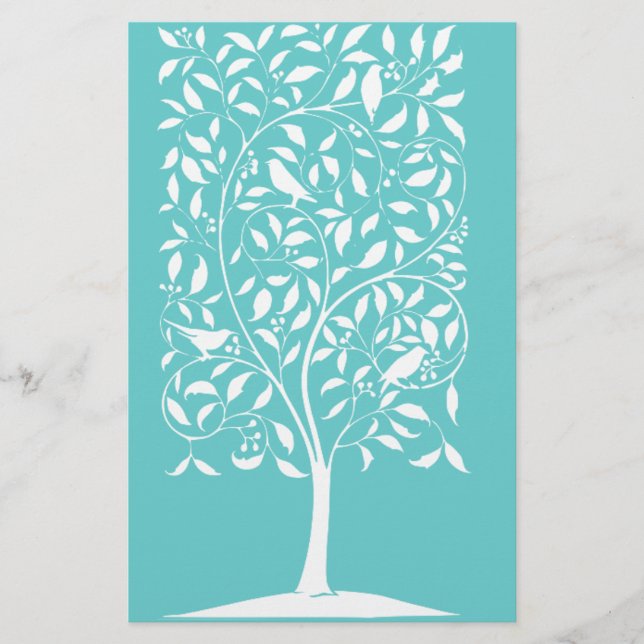 Oiseaux blancs dans l'arbre (Devant)