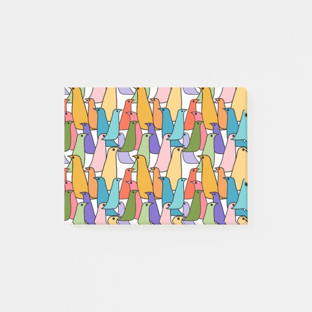 Oiseaux colorés Post-it Notes (Devant)