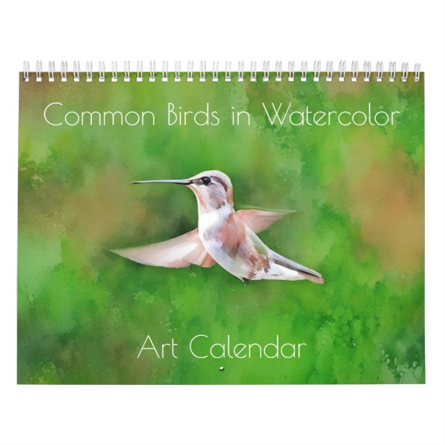Oiseaux communs dans l'aquarelle Calendrier artist (Protection)