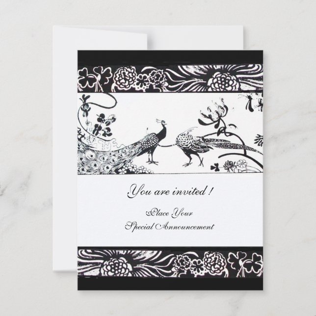 OISEAUX D'AMOUR DE MARIAGE, CARTES D'INVITATION NO (Devant)