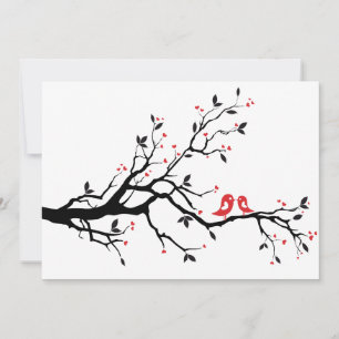 Oiseaux d'amour s'embrassant sur un arbre avec des