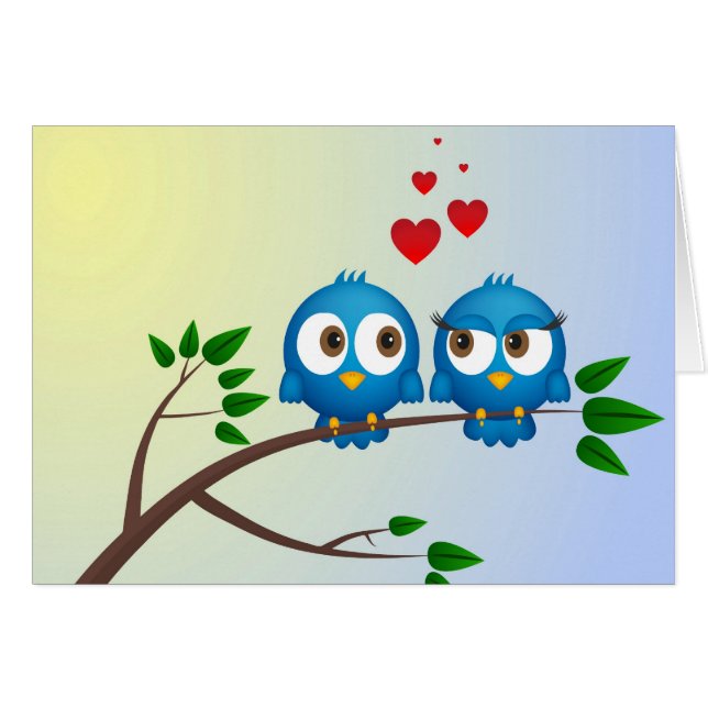 Oiseaux dans l'amour (Devant horizontal)