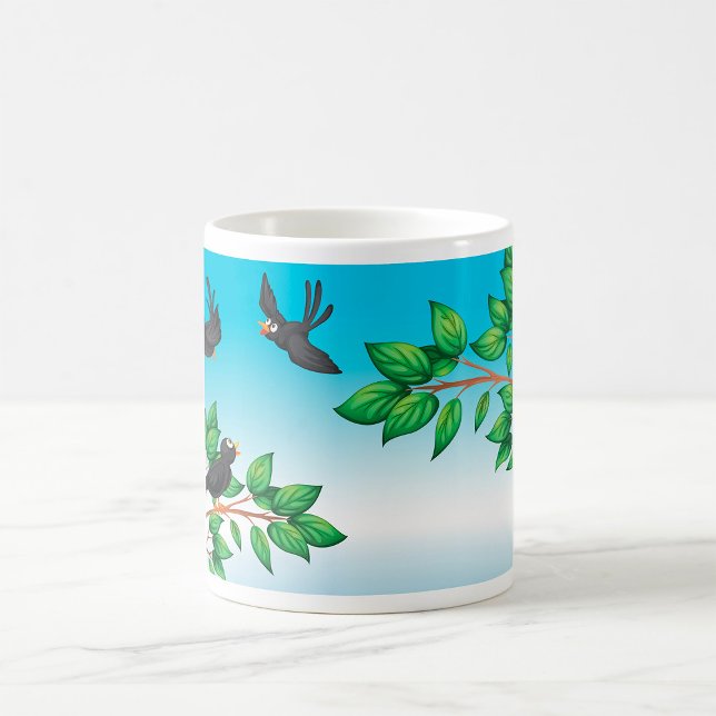 Oiseaux Dans Une Mug De Café D'Arbre (Créateur téléchargé)