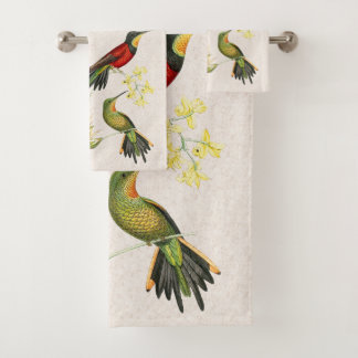 Oiseaux de colibri Faune Sauvage Floral Serviettes