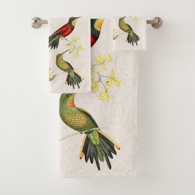 Oiseaux de colibri Faune Sauvage Floral Serviettes (En situation)
