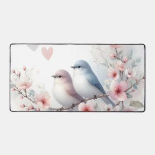 Oiseaux de l'amour romantique Branche de fleurs de