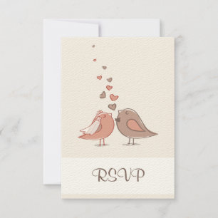 Oiseaux de mariée et de chambre rétro RSVP