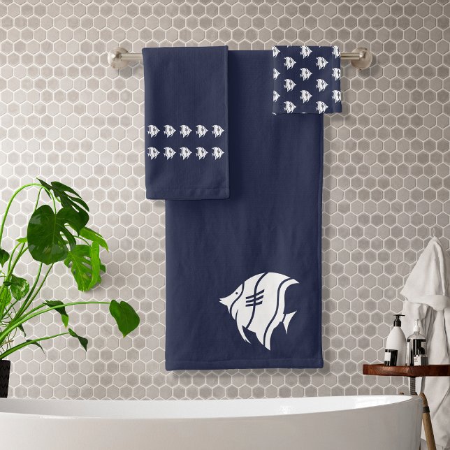 Oiseaux de mer Bleu & blanc décor côtier (Créateur téléchargé)