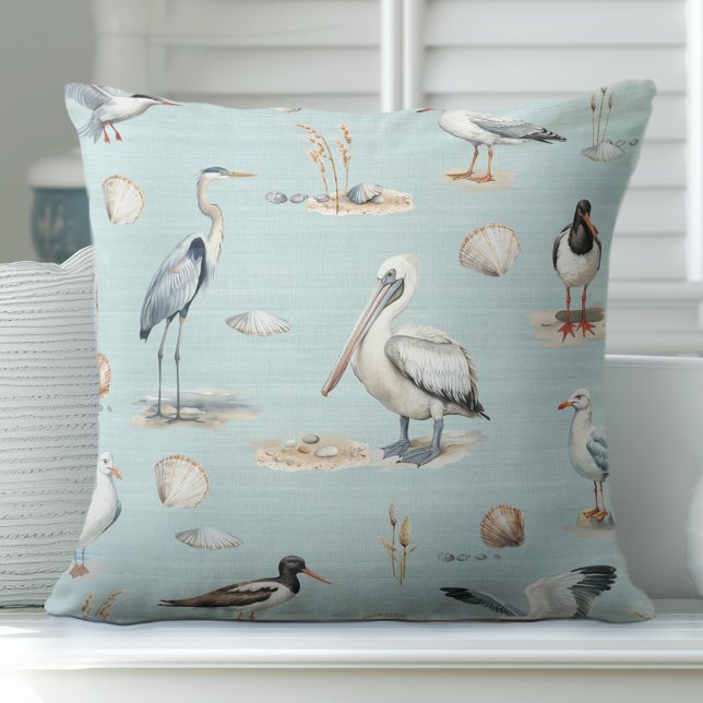 Oiseaux de mer Oreillers à jet bleu (Créateur téléchargé)