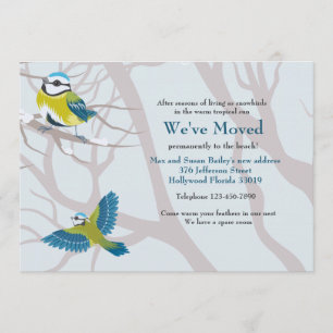 Oiseaux de neige en mouvement Faire-part