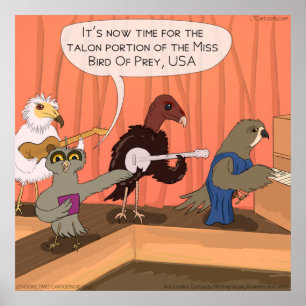 Oiseaux De Prey Talon Concours Drôle Poster