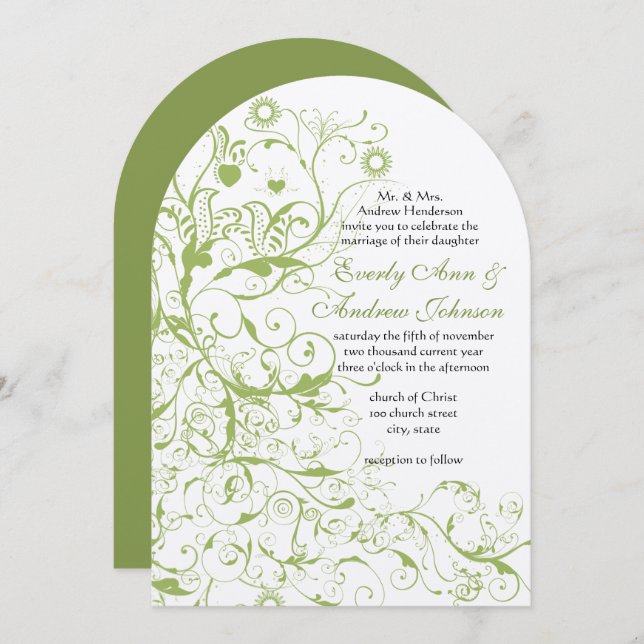 Oiseaux de verdure et torrents #17 Invitations de  (Devant / Derrière)