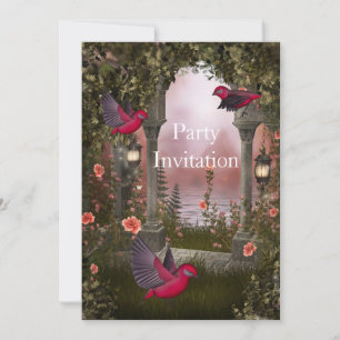 Oiseaux d'invitation Invitation gratuite de fête R
