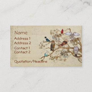 OISEAUX du MÊME carte de visite de BRANCHE de
