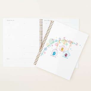 Oiseaux En Cages Spiral Planner