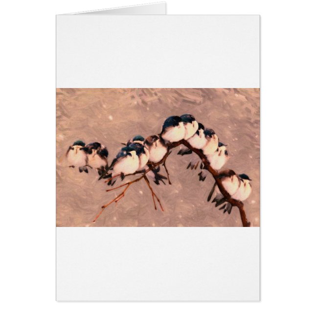 oiseaux en hiver (Devant)