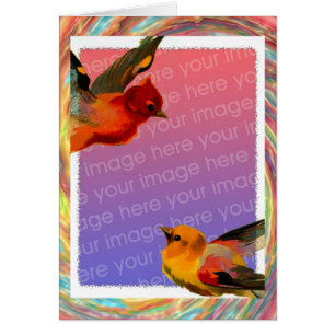 Oiseaux encadrez votre photo Anniversaire