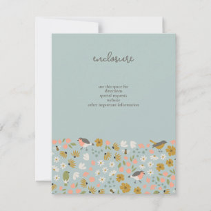 Oiseaux et abeilles Douche nuptiale Invitation Ins