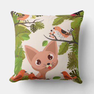 Oiseaux Et Coussin De Chat