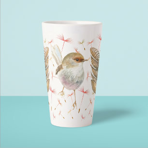 Oiseaux et Dandelion Graines Latte Mug