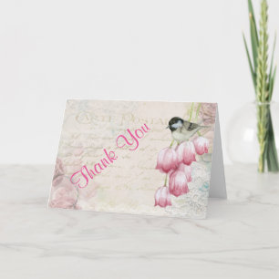 Oiseaux et fleurs Chabby Merci Vintage
