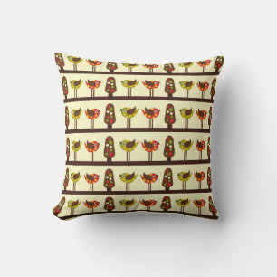 Oiseaux et points MOJO Coussin