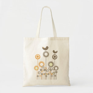 Oiseaux et sac fourre-tout à fleurs