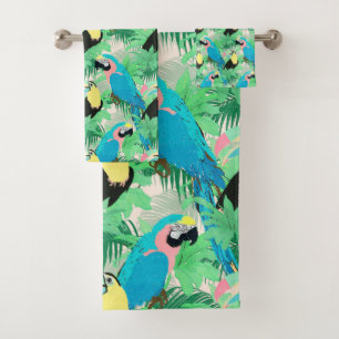 Oiseaux exotiques modernes et feuillage Design tro