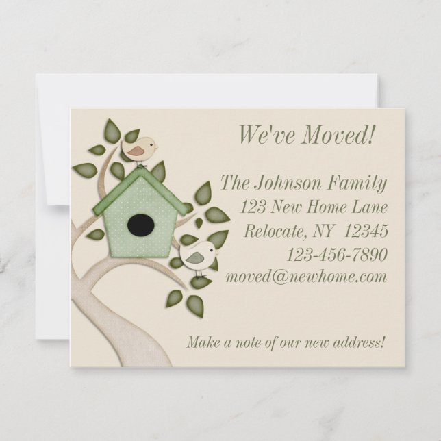 Oiseaux Faire-part mobiles (Devant)