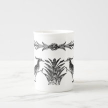 Oiseaux noirs et roseaux os os Chine Mug