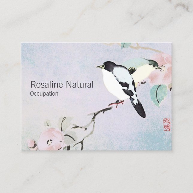 Oiseaux relaxants - Carte de visite grand (Devant)