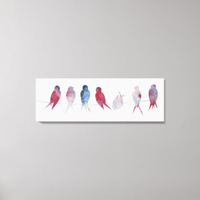 Oiseaux sur toile enveloppée de fil (Recto)
