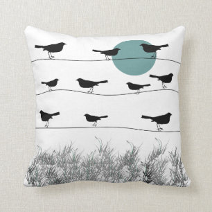 Oiseaux sur un coussin de fil