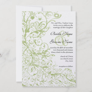 Oiseaux tourbillonnent #27 Faire-part de mariage V