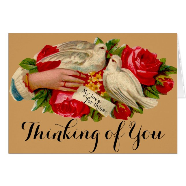 Oiseaux Vintage Amour Victorien Colombe Art Classi (Devant horizontal)
