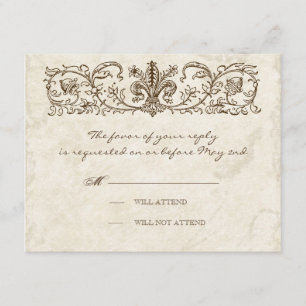 Oiseaux vintages, oeuf bleu - carte de réponse de