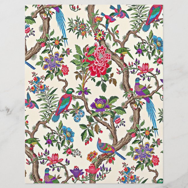 Oiseaux vintages rouges et violets (Devant)