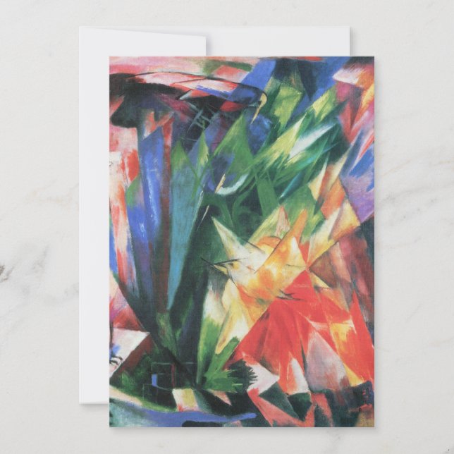 Oiseaux (Vogel) par Franz Marc, Art Cubisme Vintag (Devant)
