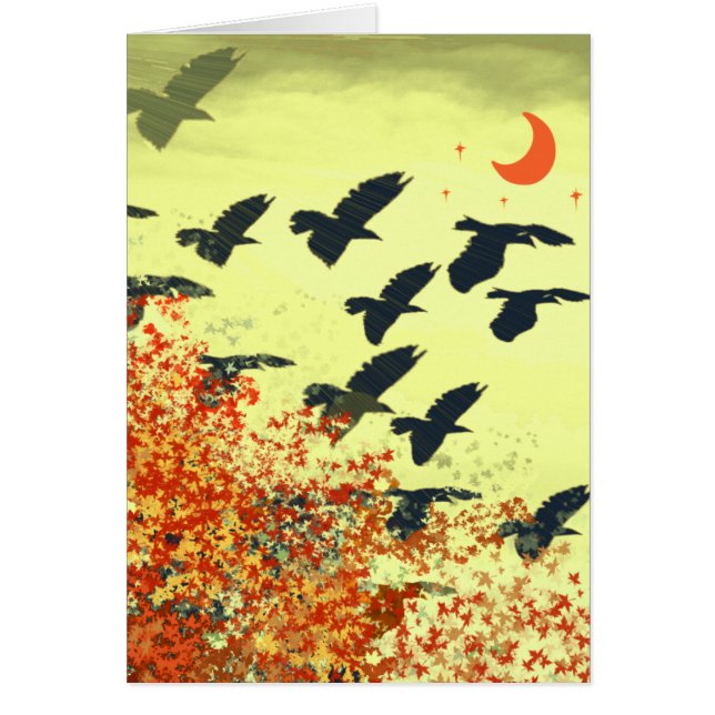 Oiseaux volant Lune rouge (Devant)