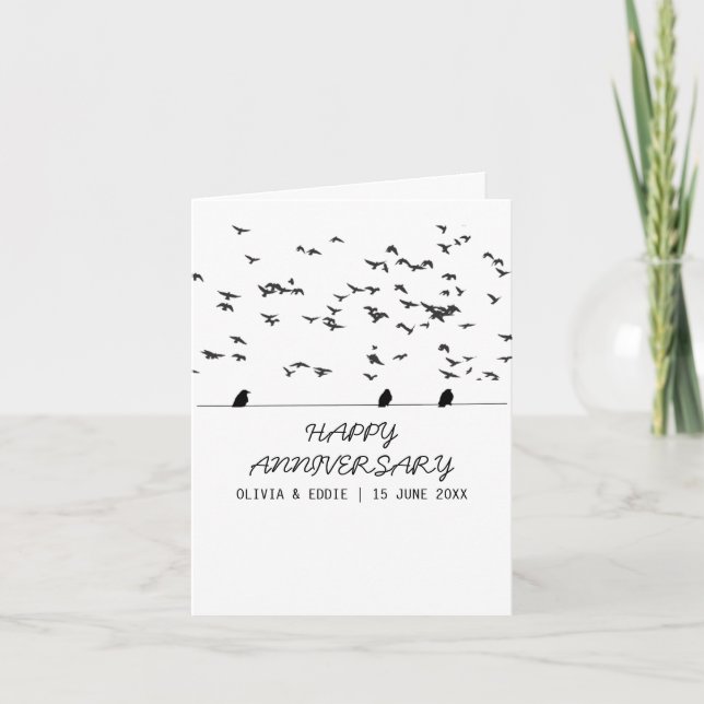 oiseaux volants Cartes d'anniversaire pliées (Devant)
